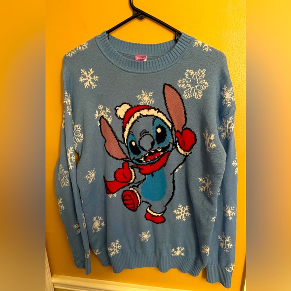 Disney Lilo & Stitch unisex hair holiday sweater 2024 size M NWOT - Picture 1 of 6